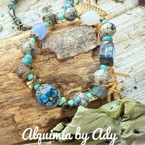 Alquimia Blue and Gold Bracelet